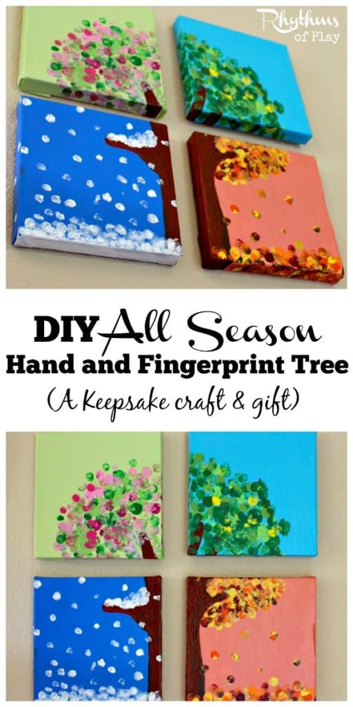 DIY All Season Hand and Fingerprint Tree
